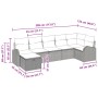 Set de sofá de jardín de 7 piezas con cojines gris ratán von , Outdoor-Sofas - Ref: Foro24-3359098, Preis: 445,49 €, Rabatt: %