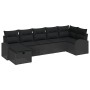 Juego de Sofá de Jardín de 7 Piezas con Cojines Negro Ratán Poliéster by , Outdoor sofas - Ref: Foro24-3359102, Price: 461,98...