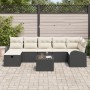 Juego de sofá de jardín de 8 piezas con cojines negros by , Outdoor sofas - Ref: Foro24-3359106, Price: 463,05 €, Discount: %