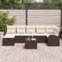 Conjunto de sofá de jardín de 8 piezas con cojines marrón en ratán sintético von , Outdoor-Sofas - Ref: Foro24-3359107, Preis...