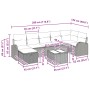 Conjunto de Sofás de Jardín de 8 Piezas con Cojines Beige Ratán Poliéster by , Outdoor sofas - Ref: Foro24-3359110, Price: 52...