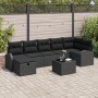 Juego de sofá de jardín de 8 piezas con cojines Ratán negro sintético by , Outdoor sofas - Ref: Foro24-3359112, Price: 511,90...