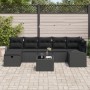 Juego de sofá de jardín de 8 piezas con cojines Ratán negro sintético by , Outdoor sofas - Ref: Foro24-3359112, Price: 511,90...