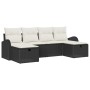 Conjunto de Sofá de Jardín de 6 Piezas con Cojines Negro Poliratán von , Outdoor-Sofas - Ref: Foro24-3359116, Preis: 366,64 €...