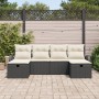 Conjunto de Sofá de Jardín de 6 Piezas con Cojines Negro Poliratán von , Outdoor-Sofas - Ref: Foro24-3359116, Preis: 366,64 €...