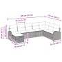 Set de Sofá de Jardín de 8 Piezas con Cojines Ratán Poliéster Gris Claro von , Outdoor-Sofas - Ref: Foro24-3359131, Preis: 55...