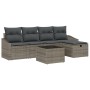 Juego de Sofás de Jardín de 6 Piezas con Cojines Gris Poliratán by , Outdoor sofas - Ref: Foro24-3359268, Price: 355,28 €, Di...