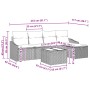 Conjunto de Sofá de Jardín de 6 Piezas con Cojines Beige Ratan Polimérico by , Outdoor sofas - Ref: Foro24-3359270, Price: 38...
