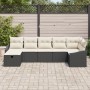 Juego de Sofá de Jardín de 7 Piezas con Cojines Negro Ratán Polimérico by , Outdoor sofas - Ref: Foro24-3359296, Price: 413,2...