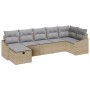 Juego de Sofás de Jardín de 7 Piezas con Cojines Beige de Rattan Poliéster by , Outdoor sofas - Ref: Foro24-3359299, Price: 4...