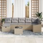 Conjunto de Sofá de Jardín de 8 Piezas con Cojines Beige de Ratán Sintético by , Outdoor sofas - Ref: Foro24-3359309, Price: ...