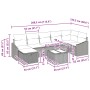 Conjunto de Sofá de Jardín de 8 Piezas con Cojines Negro Ratán Polipropileno von , Outdoor-Sofas - Ref: Foro24-3359312, Preis...