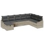 Conjunto de Sofás de Jardín de 8 Piezas con Cojines en Ratán Poliéster Gris Claro by , Outdoor sofas - Ref: Foro24-3359331, P...