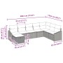 Conjunto de Sofás de Jardín de 8 Piezas con Cojines en Ratán Poliéster Gris Claro by , Outdoor sofas - Ref: Foro24-3359331, P...