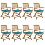 Klappbare Gartenstühle 8 Stück und Kissen aus massivem Akazienholz von vidaXL, Gartenstühle - Ref: Foro24-3074986, Preis: 468...
