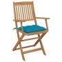 Klappbare Gartenstühle 8 Stück und Kissen aus massivem Akazienholz von vidaXL, Gartenstühle - Ref: Foro24-3074986, Preis: 478...
