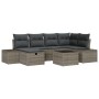 Juego de sofá de jardín de 7 piezas con cojines de ratán polivalente gris by , Outdoor sofas - Ref: Foro24-3359388, Price: 45...