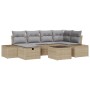 Juego de Sofá de Jardín de 7 Piezas con Cojines Beige Poliratán von , Outdoor-Sofas - Ref: Foro24-3359389, Preis: 475,57 €, R...