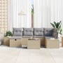 Juego de Sofá de Jardín de 7 Piezas con Cojines Beige Poliratán von , Outdoor-Sofas - Ref: Foro24-3359389, Preis: 475,57 €, R...