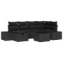 Conjunto de Sofá de Jardín de 7 Piezas con Cojines Negro Ratán Poli by , Outdoor sofas - Ref: Foro24-3359392, Price: 472,41 €...