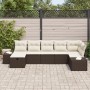 Set de Sofás de Jardín de 7 Piezas con Cojines Marrón Poliratán by , Outdoor sofas - Ref: Foro24-3359397, Price: 494,45 €, Di...
