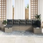 Juego de Sofá de Jardín de 7 Piezas con Cojines Gris Ratán Sintético von , Outdoor-Sofas - Ref: Foro24-3359398, Preis: 461,58...