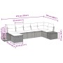 Conjunto de Sofás de Jardín de 7 Piezas con Cojines Beige Ratan Poliéster by , Outdoor sofas - Ref: Foro24-3359400, Price: 48...