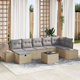 Set de Sofá de Jardín de 8 Piezas con Cojines Beige Poliratán von , Outdoor-Sofas - Ref: Foro24-3359409, Preis: 538,92 €, Rab...