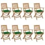 8 Stück klappbare Gartenstühle und Kissen aus massivem Akazienholz von vidaXL, Gartenstühle - Ref: Foro24-3074987, Preis: 424...