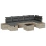 Juego de Sofá de Jardín de 8 Piezas con Cojines Gris de Ratán Sintético von , Outdoor-Sofas - Ref: Foro24-3359411, Preis: 554...