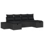 Juego de Sofá de Jardín de 6 Piezas con Cojines Negro Ratán Polipropileno by , Outdoor sofas - Ref: Foro24-3359422, Price: 39...