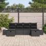 Juego de Sofá de Jardín de 6 Piezas con Cojines Negro Ratán Polipropileno by , Outdoor sofas - Ref: Foro24-3359422, Price: 39...