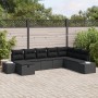 Juego de Sofá de Jardín Conjunto de 8 Negro Ratán, Acero von , Outdoor-Sofas - Ref: Foro24-3359432, Preis: 543,41 €, Rabatt: %