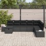 Juego de Sofá de Jardín Conjunto de 8 Negro Ratán, Acero von , Outdoor-Sofas - Ref: Foro24-3359432, Preis: 543,41 €, Rabatt: %
