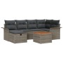 Juego de Sofás de Jardín de 7 Piezas con Cojines Gris de Ratán Polipropileno von , Outdoor-Sofas - Ref: Foro24-3359454, Preis...