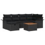 Conjunto de Sofá de Jardín de 7 Piezas con Cojines de Ratán Sintético Negro von , Outdoor-Sofas - Ref: Foro24-3359457, Preis:...