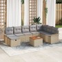 Conjunto de sofá de jardín de 9 piezas con cojines Beige de ratán sintético by , Outdoor sofas - Ref: Foro24-3359469, Price: ...