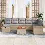 Conjunto de sofá de jardín de 9 piezas con cojines Beige de ratán sintético by , Outdoor sofas - Ref: Foro24-3359469, Price: ...