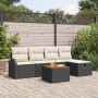 Conjunto Sofá Jardín 6 Piezas Cojines Ratán Poliéster Negro by , Outdoor sofas - Ref: Foro24-3359502, Price: 351,34 €, Discou...