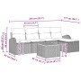 Conjunto Sofá Jardín 6 Piezas Cojines Ratán Poliéster Negro by , Outdoor sofas - Ref: Foro24-3359502, Price: 351,34 €, Discou...