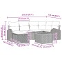 Conjunto de Sofá de Jardín de 7 Piezas con Cojines Gris Poliratán by , Outdoor sofas - Ref: Foro24-3359510, Price: 428,19 €, ...