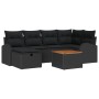 Conjunto de Sofá de Jardín de 7 Piezas con Cojines Negro Polirratán by , Outdoor sofas - Ref: Foro24-3359513, Price: 443,51 €...