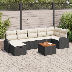 Juego de Sofá de Jardín de 8 Piezas con Cojines Negro Poliratán by , Outdoor sofas - Ref: Foro24-3359516, Price: 459,00 €, Di...