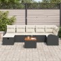 Juego de Sofá de Jardín de 8 Piezas con Cojines Negro Poliratán by , Outdoor sofas - Ref: Foro24-3359516, Price: 459,00 €, Di...