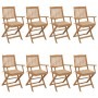 8 Stück klappbare Gartenstühle und Kissen aus massivem Akazienholz von vidaXL, Gartenstühle - Ref: Foro24-3074985, Preis: 477...