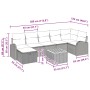 Conjunto de Sofá de Jardín de 8 Piezas con Cojines Grises von , Outdoor-Sofas - Ref: Foro24-3359517, Preis: 480,43 €, Rabatt: %