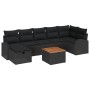Juego de Sofás de Jardín de 8 Piezas con Cojines Negro Poliratán by , Outdoor sofas - Ref: Foro24-3359520, Price: 507,44 €, D...