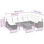 Conjunto de Sofá de Jardín de 9 Piezas con Cojines Beige de Poliratán by , Outdoor sofas - Ref: Foro24-3359526, Price: 577,34...