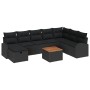 Conjunto de sofá de jardín de 9 piezas con cojines negro poli ratán von , Outdoor-Sofas - Ref: Foro24-3359527, Preis: 561,09 ...