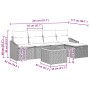 Conjunto de Sofá de Jardín de 6 Piezas con Cojines Beige Ratán Poli by , Outdoor sofas - Ref: Foro24-3359561, Price: 380,68 €...